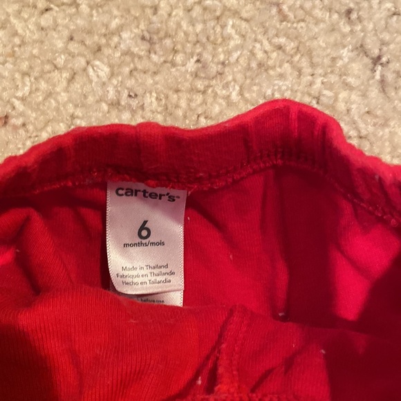 Carters baby girl denim tunic and leggings polka dots red blue 6 month - Picture 5 of 5